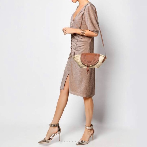 Chloe Handbags - Chloe Marcie leather & raffia Tan Woven shoulder Bag basket crossbody